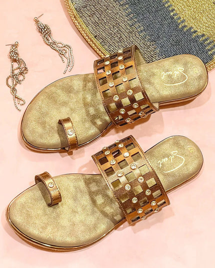 Autumn Mesh – Bronze Open Toe