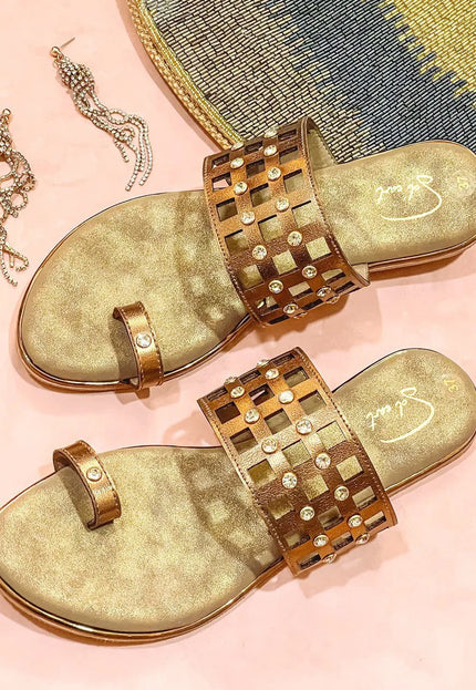 Autumn Mesh - Bronze Open Toe