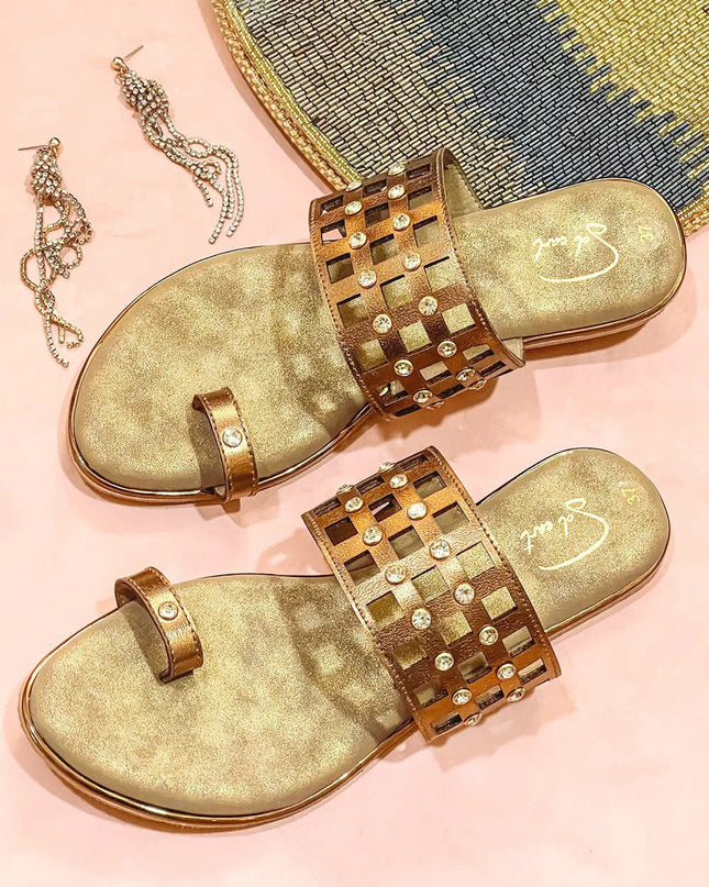 Autumn Mesh – Bronze Open Toe