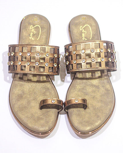 Autumn Mesh – Bronze Open Toe