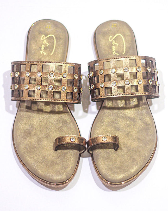 Autumn Mesh – Bronze Open Toe