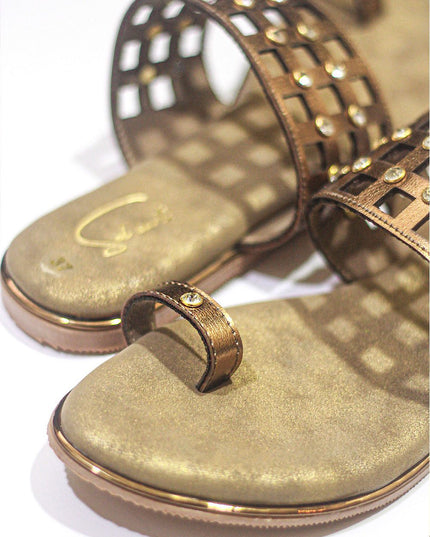Autumn Mesh – Bronze Open Toe