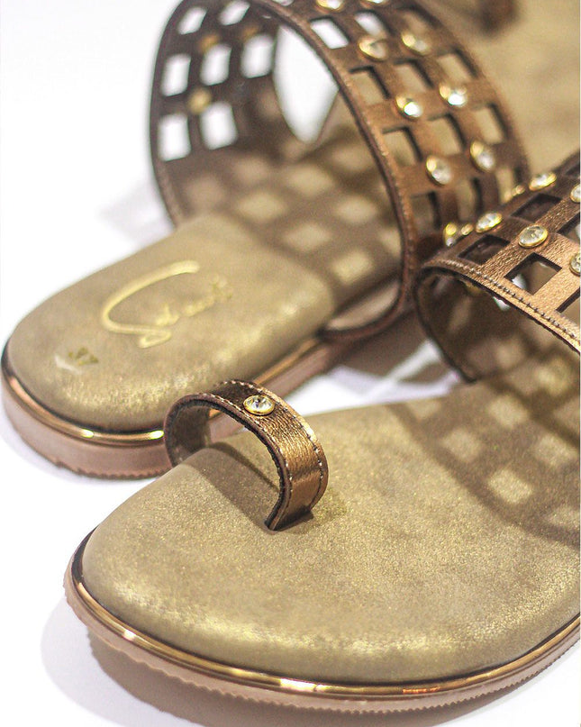 Autumn Mesh – Bronze Open Toe