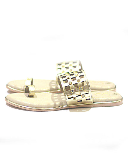 Autumn Mesh – Light Gold Open Toe