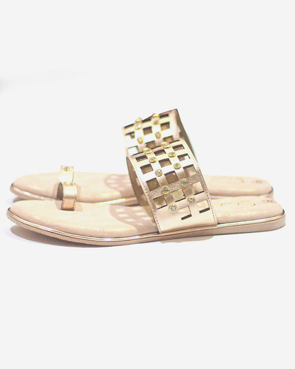 Autumn Mesh – Rose Gold Open Toe