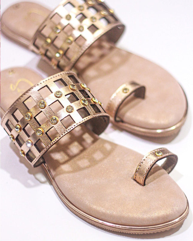 Autumn Mesh – Rose Gold Open Toe