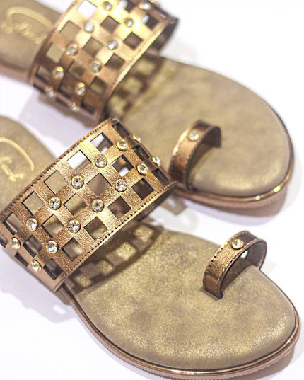 Autumn Mesh – Bronze Open Toe