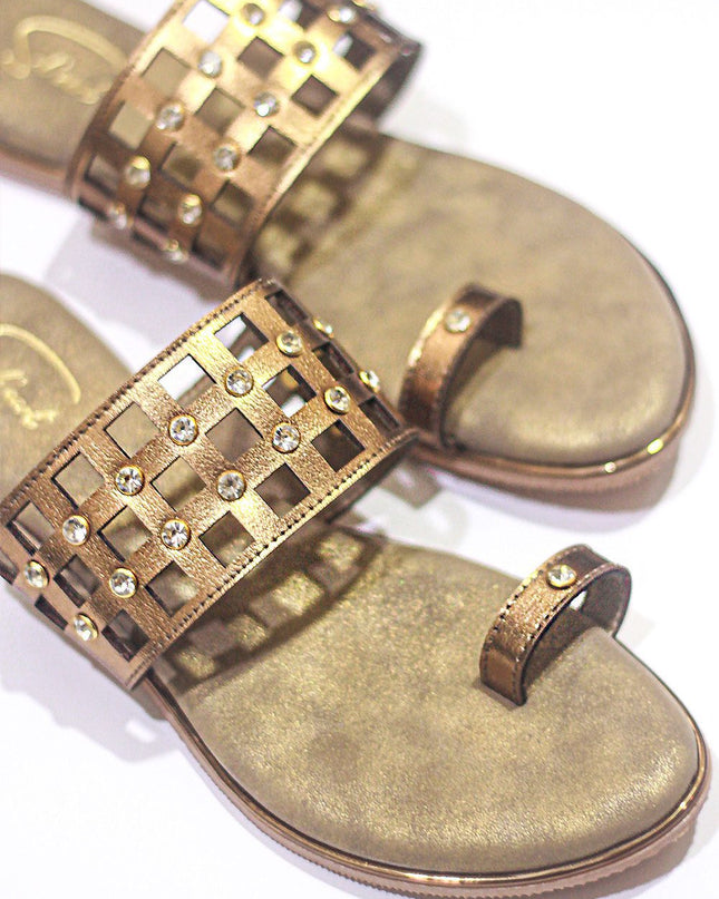 Autumn Mesh – Bronze Open Toe