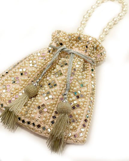 Mirror Pearl Pink potli