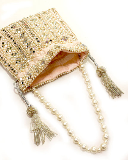 Mirror Pearl Pink potli