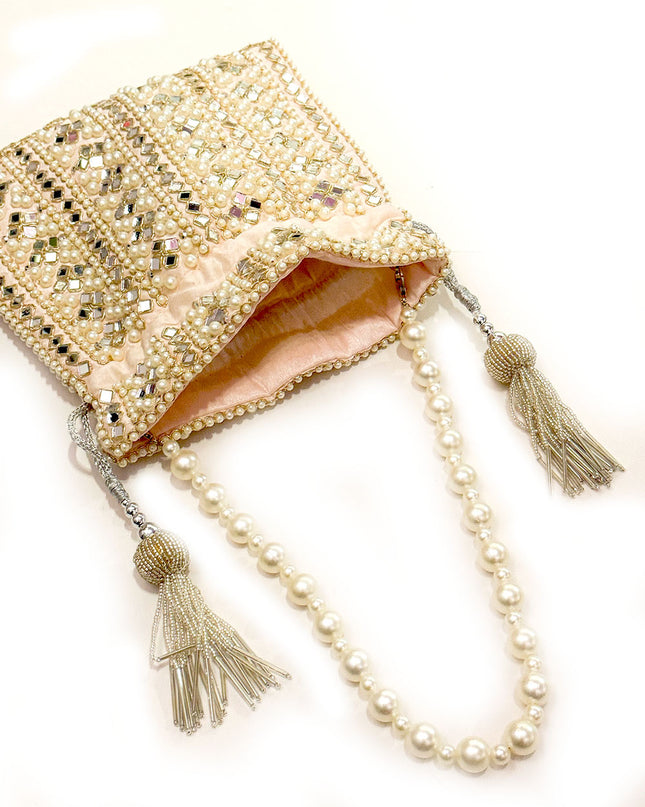 Mirror Pearl Pink potli